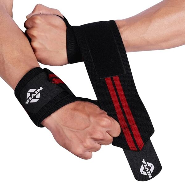 Wrist Supporter for Gym, Wrist Band for Men Gym & Women with Thumb Loop Straps, Wrist Wrap, Gym Accessories for Men, Hand Grip & Wrist Support, Sports Straps for Gym, Weightlifting Straps